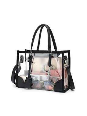 Clear Tote Bag Stadium Approved Transparent Crossbody Handbag Nylon